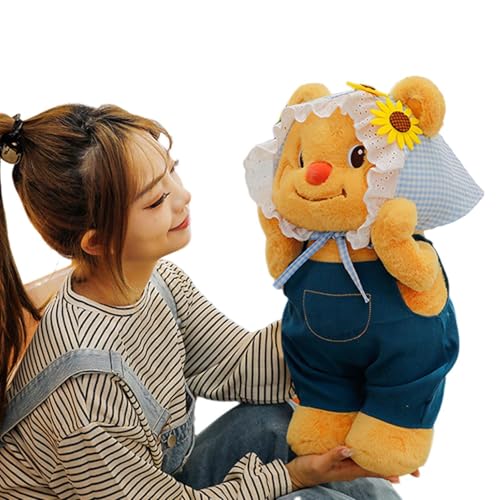 Tanxemery Teddybär, Plüschbär | Tier-Plüschtier Cowboy-Bär, 33,78 cm, modische Kissen, Plüschspielzeug, Kuscheltiere zum Kuscheln für Fans, Freundinnen und Familie von Tanxemery