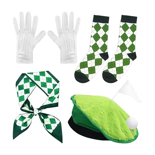 Tanxemery Witzige Golf Outfits - Golfer Verkleidungshut,Partyzubehör Leichtes Set Festliche Accessoires Für Outdoor Damen Herren Golfer Feier Halloween von Tanxemery