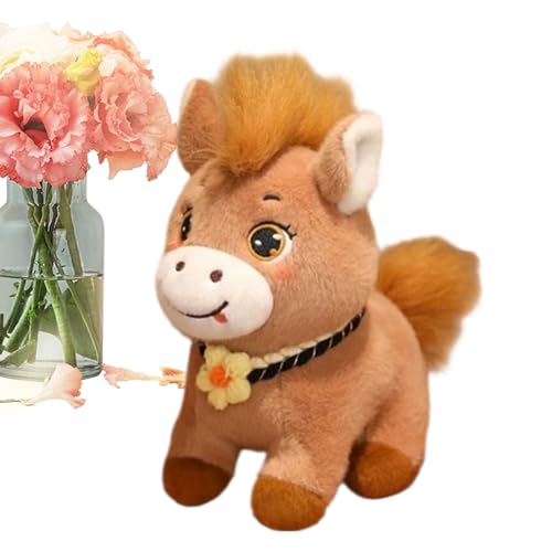 Kuscheltier Stofftier - Niedliche Spielzeugpuppe Für Mädchen Mit Großen Augen | Plüsche Mit Blumen-Schleife,Für Kinder Mädchen Klassenzimmer Ostern Weihnachten Geburtstag Kinderzimmer von Tanxier