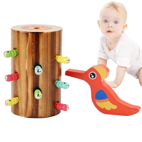 Tanxier Magnetisches Holzspeckerspiel, Vogelspielzeug für Kinder | Holzspecker Feeder Toy - Pädagogisches Vorschule Lernen Playset Magnetic Bird Feeding Game für Zuhause Tanxier Magnetisches Holzspeckerspiel, Vogelspielzeug für Kinder | Holzspecker Feeder Toy - Pädagogisches Vorschule Lernen Playset Magnetic Bird Feeding Game für Zuhause von Tanxier