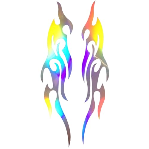 Tanxier Motorrad Aufkleber | Flammen Design Auto Aufkleber - 2 Stück wasserdichte Embleme für Fenster Boot Skateboard von Tanxier