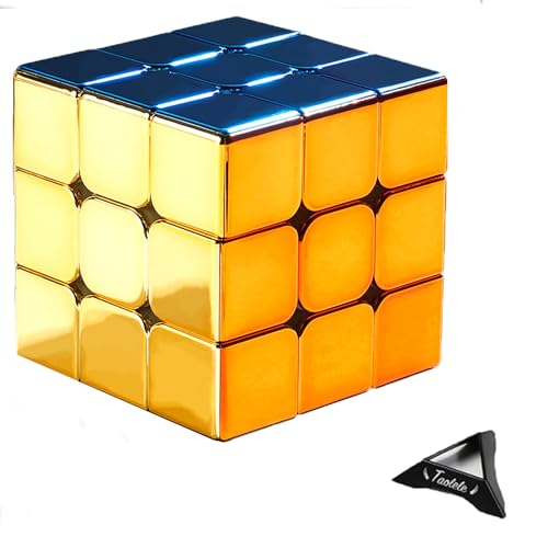 3X3 Speed ​​Cube, Taolele Magnetischer Zauberwürfel Reflektierende Spiegelbeschichtung Metallisches Puzzle-Spielzeug für Kinder und Erwachsene von TaoLeLe