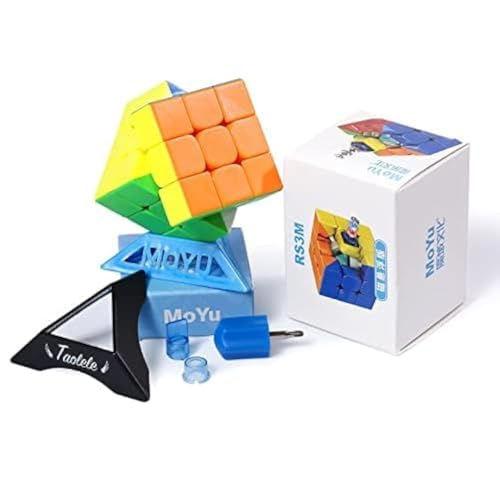 Zauberwürfel, Moyu RS3M 2021 3x3 Speed Cube Maglev Version Magnetischer Geschwindigkeitswürfel Puzzlewürfe Denksportaufgaben Geeignet für Zauberwürfel Enthusiasten von TaoLeLe