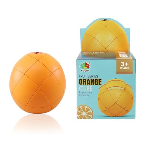 TaoLeLe Speed ​​Cube 3×3 Orange Zauberwürfel 1:1 Realistischer 3D-Fruchtwürfel Speziell Geformter Puzzlewürfel Lernspielzeug von TaoLeLe