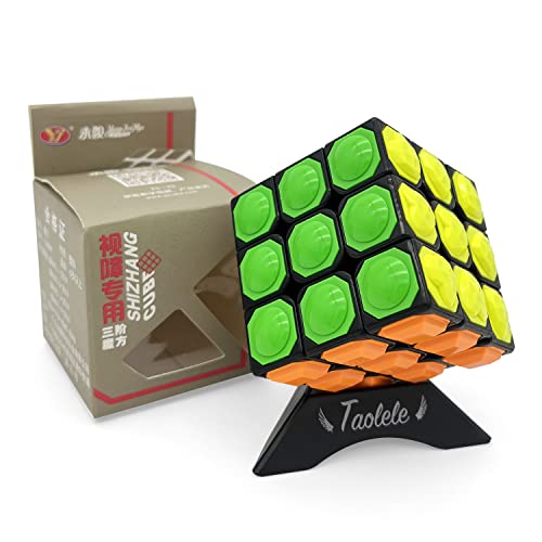 TaoLeLe Speed ​​Cube for Blind 3D Geprägter Reliefeffekt Braille Zauberwürfel IQ Argumentationsspiele Rätsel speziell für Blinde bei Sehschwäche von TaoLeLe