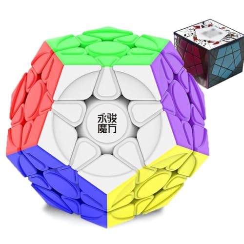 Zauberwürfel Megaminx, YJ YuHu V2M Dodekaeder Würfel Speed Cube Geschwindigkeitswürfel Puzzlewürfe Denksportaufgaben für Kinder Erwachsene Jungen Mädchen Geschenke von TaoLeLe