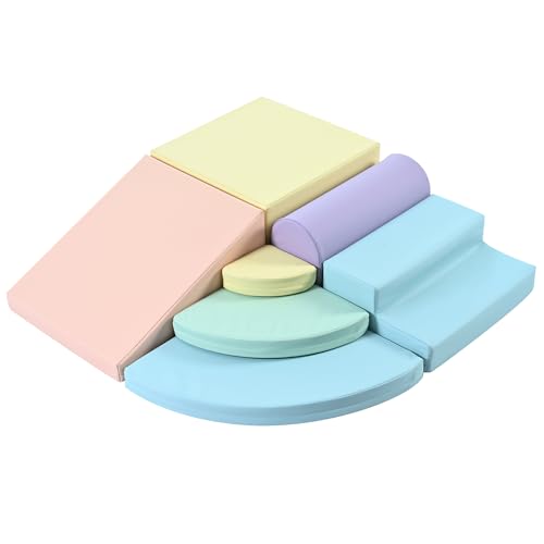 Taoplay Schaumstoff Bausteine Kinder，XXL Softbausteine 7 TLG. Riesenbausteine zum Klettern & Toben,Kletterblöcke von Taoplay