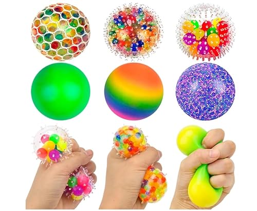 Taoxee 6 Stück Squishy Stressball, Regenbogen Squeeze Bälle, Anti Stress Bälle Kindergeburtstag Gastgeschenke Taoxee 6 Stück Squishy Stressball, Regenbogen Squeeze Bälle, Anti Stress Bälle Kindergeburtstag Gastgeschenke von Taoxee