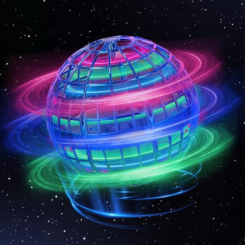 Taoxee Fliegender Ball LED, Magic Flying Orb mit Handsteuerung, Schwebender Hoverball Leuchtender Flying Spinner, Mini Drohne für Kinder Indoor/Outdoor, Cooles Spielzeug Geschenk für Jungen Mädchen von Taoxee