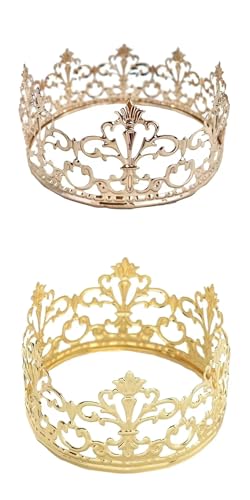 2 stücke Krone Tortenaufsatz, Kuchendekoration goldene Krone für Kinder Geburtstag Party, Vintage Prinzessin Krone Kuchen Topper Dekoration für Party Hochzeit Babyparty für Geburtstag Party 2 stücke Krone Tortenaufsatz, Kuchendekoration goldene Krone für Kinder Geburtstag Party, Vintage Prinzessin Krone Kuchen Topper Dekoration für Party Hochzeit Babyparty für Geburtstag Party von Taoyanmo