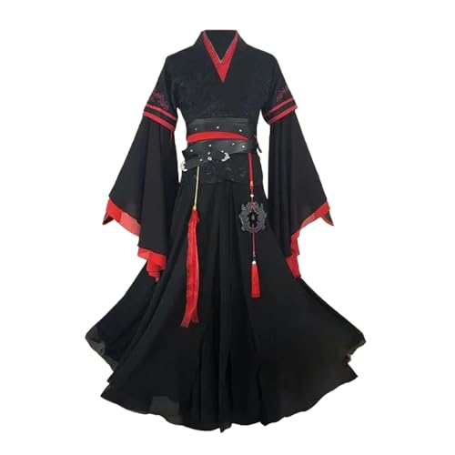 Mo Dao Zu Shi Cosplay Wei Wuxian Hanfu Dress Wei Ying Kostüm Herren Frauen Anime Schwarzer Hanfu Für Karneval Halloween Comic Con von Taoyuany