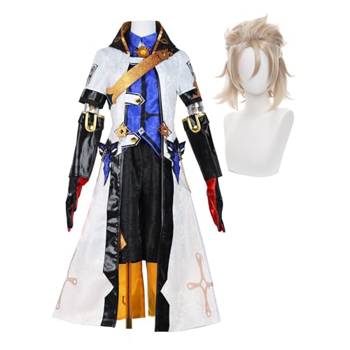 Taoyuany Albedo Cosplay Charlotte Cosplay Anime Kostüm Set/Perücke, Karneval Kostüm Anime Uniform Outfit Für Ostern Halloween von Taoyuany