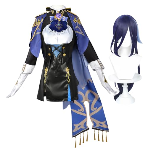 Taoyuany Clorinde/Kamisato Ayaka Cosplay Kostüm Set Clorinde/Ayaka Perücke, Anime Cosplay Kimono/Kleid Für Karneval Ostern von Taoyuany