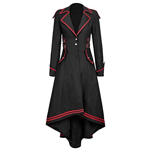 Taoyuany Cosplay Kostüm Vintage Gothic Mantel Damen Mittelalterlicher Frack Für Halloween Kostümparty von Taoyuany