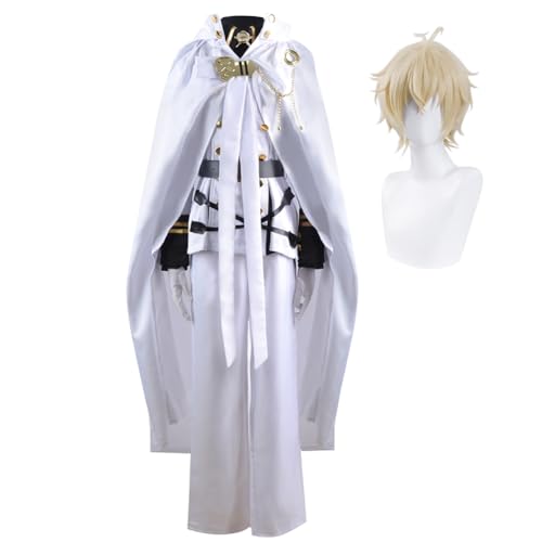 Taoyuany Seraph Of The End Kostüm Mikaela Hyakuya Cosplay Uniform/Perücke, Mika Seraph Of The End Cosplay Anime Uniform von Taoyuany