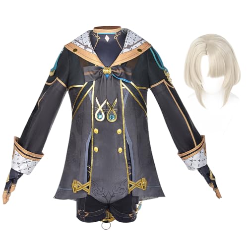 Taoyuany Sigewinne/Freminet Cosplay Kostüm Set Cosplay Perücke, Anime Kostüm Cosplay Uniform Outfit Für Karneval Ostern von Taoyuany