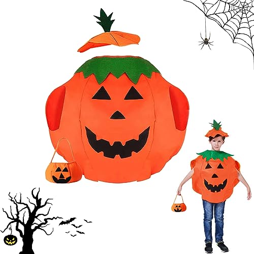 Taozoey Halloween Kürbis Kostüm, Kürbis-Kostüm Kind-er für Halloween, Kürbis Kostüm mit Hut Mütze, Unisex KostümKürbis, Karneval Kostüm Kinder Jungen Mädchen von Taozoey