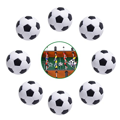 Taozoey Kickerbälle, Tischkicker bälle, 8 Stück 32mm Tischfußball Bälle, Schwarz und Weiß, Kickertisch Bälle für Erwachsene und Kinder, für Kickertisch Multifunktionstisch von Taozoey