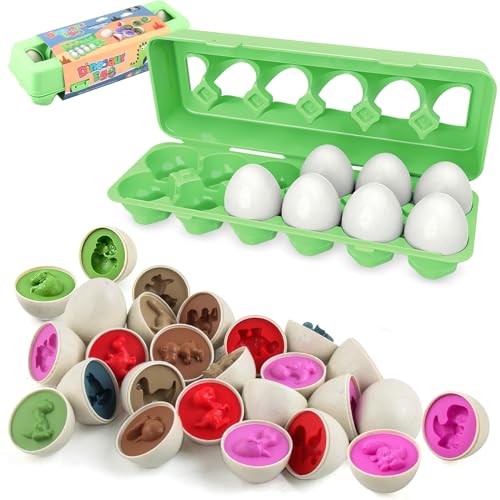 Taozoey Passende Eier, 12PCS ostergeschenke Kinder, Montessori Eier Spielzeug, Ostereier Plastik Farb und Formerkennung Sortierer Puzzle-Fähigkeiten Lernspielzeug für Kinder Taozoey Passende Eier, 12PCS ostergeschenke Kinder, Montessori Eier Spielzeug, Ostereier Plastik Farb und Formerkennung Sortierer Puzzle-Fähigkeiten Lernspielzeug für Kinder von Taozoey