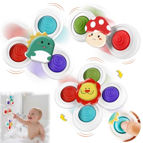 Tapvai 3 Stück Saugnapf Spielzeug Baby, Spinner Baby Lindert Angstzustände mit Saugnapf, Spielzeug Kinder mit Spiralmustern, Fidget Spinner für 1-6 Jahre Geschenke für Badewanne Tapvai 3 Stück Saugnapf Spielzeug Baby, Spinner Baby Lindert Angstzustände mit Saugnapf, Spielzeug Kinder mit Spiralmustern, Fidget Spinner für 1-6 Jahre Geschenke für Badewanne von Tapvai