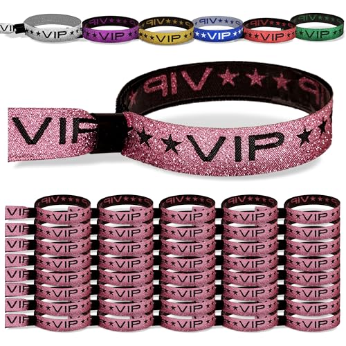 TARACANA 100 Stück Glitzer Rosa VIP Party Armbänder mit sicherem Verschlussclip Must Have Einstellbare Sparkle VIP Armbänder für Events, Partys, Hochzeiten und Festivals TARACANA 100 Stück Glitzer Rosa VIP Party Armbänder mit sicherem Verschlussclip Must Have Einstellbare Sparkle VIP Armbänder für Events, Partys, Hochzeiten und Festivals von Taracana