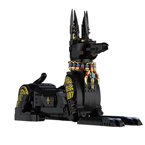 Tarcury Ägyptischer Pharao-Hund Baukasten, Antikes Ägypten Mythisches Kreatur-Modell Bausteine, 1208 Teile Pädagogisches Konstruktionsset für Kinder ab 8 Jahren, Kreatives Geburtstagsgeschenk von Tarcury