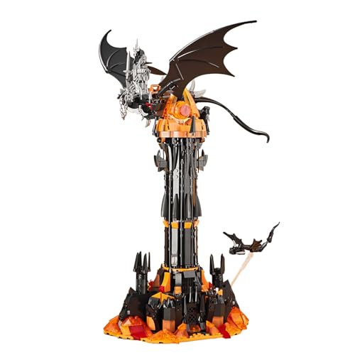 Tarcury Dark Tower Magisches Schloss Bauspielzeug - 997 Teile Architektur Modellbausatz mit LED-Beleuchtung, Kreatives Konstruktionsset für Kinder ab 8 Jahren, Fantasy Bausteine von Tarcury