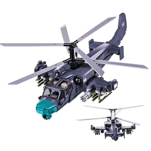 Tarcury Kamov Ka-52 Aufklärungsangriffshubschrauber-Baukastenspielzeug - Armeeset mit 913 Teilen, Maßstab 1:30, inklusive 2 Spielzeugsoldaten - Spaß für Kinder und Erwachsene Tarcury Kamov Ka-52 Aufklärungsangriffshubschrauber-Baukastenspielzeug - Armeeset mit 913 Teilen, Maßstab 1:30, inklusive 2 Spielzeugsoldaten - Spaß für Kinder und Erwachsene von Tarcury