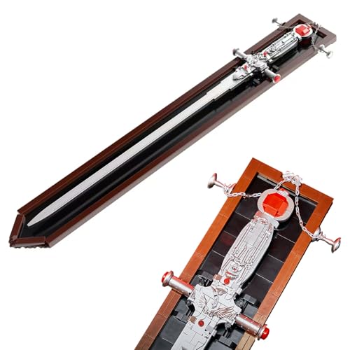 Tarcury Magisches Heiliges Schwert Bausteine Set, 605 Teile Anime Katana Schwert mit Gehäuse Baukasten, Kreatives Konstruktionsspielzeug für Cosplay Sammler von Tarcury