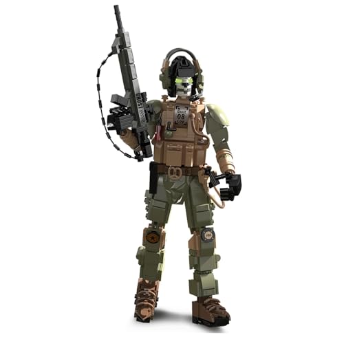 Tarcury The Ghost Cop Ⅱ Bausteine Set, 798 Teile Kreatives Konstruktionsspielzeug mit Totenkopfmaske, Pädagogisches Bauklötze Sammlung Geschenk für Kinder ab 8 Jahren von Tarcury