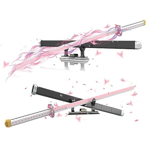 Tarcury Tsuyuri Kanao Anime Cosplay Schwert Baukasten, 96 cm Samurai Katana Modell mit Ständer und Scheide, ideales Sammlergeschenk für Erwachsene Fans (706 Teile) von Tarcury