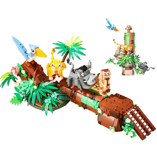 Tarcury Wald Königreich BAU-Spielzeug - 668 STK Baustein-Set mit Wildschwein, Löwen, Erdmännchen, Pflanzen & Toter Baum, Kreatives Spiel für Alle Altersgruppen Tarcury Wald Königreich BAU-Spielzeug - 668 STK Baustein-Set mit Wildschwein, Löwen, Erdmännchen, Pflanzen & Toter Baum, Kreatives Spiel für Alle Altersgruppen von Tarcury