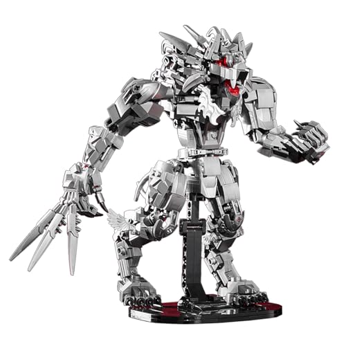 Tarcury Werwolf Bauklötze Set, Werwolf der Nacht mit Display-Ständer, 2025 Mechanischer Nachtwolf Sammlerstück für Fans - 813 PC von Tarcury