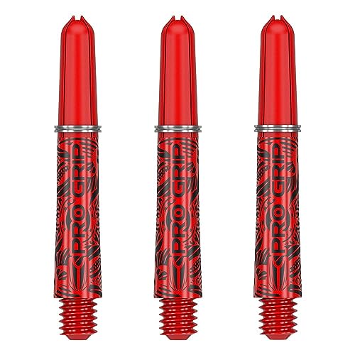 Target Darts Ink Pro Grip Schäfte Shaft mit Aluminium Ring (Rot, Kurz) von Target Darts