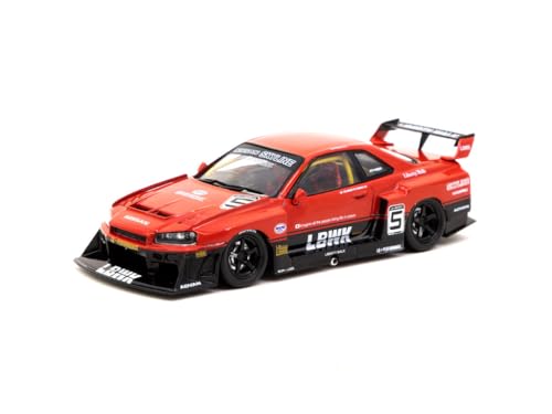Tarmac T43-021-SIL Nissan Skyline LB-ER34 Super Silhouette rot Hobby43 Maßstab 1:43 Modellauto Tarmac T43-021-SIL Nissan Skyline LB-ER34 Super Silhouette rot Hobby43 Maßstab 1:43 Modellauto von Tarmac Works