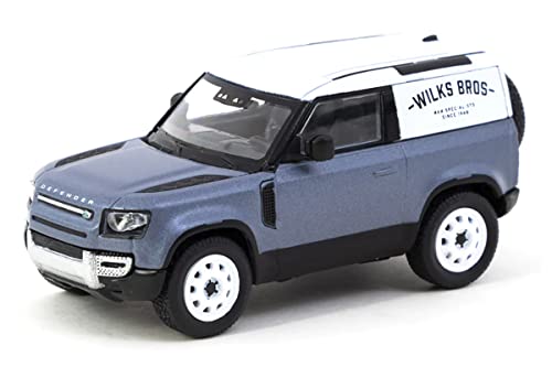 Tarmac T64G-019-BL Land Rover Defender 90 "Wilks Bros matt blau/Weiss Maßstab 1:64 Modellauto Tarmac T64G-019-BL Land Rover Defender 90 "Wilks Bros matt blau/Weiss Maßstab 1:64 Modellauto von Tarmac Works