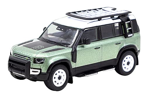 Tarmac T64G-020-GR Land Rover Defender 110 grün metallic Maßstab 1:64 Modellauto von Tarmac Works