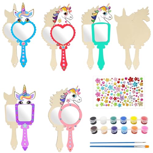 Einhorn Bastelset für Kinder, DIY Holz Spiegel Basteln mit 12x Einhörnern zum Bemalen, Kinderspiegel, Einhorn Mitgebsel für Kindergeburtstag, Party oder Schule Einhorn Bastelset für Kinder, DIY Holz Spiegel Basteln mit 12x Einhörnern zum Bemalen, Kinderspiegel, Einhorn Mitgebsel für Kindergeburtstag, Party oder Schule von Tashce