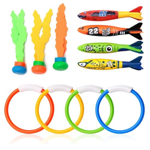 Tashce 11 Stück Unterwasser Tauchspielzeug Set, Tauchringe, Pool-Spielzeug, Schnell Unter Wasser Sinken Schwimmbad Spielzeug für Unterwasserspiel und Tauchtraining Tashce 11 Stück Unterwasser Tauchspielzeug Set, Tauchringe, Pool-Spielzeug, Schnell Unter Wasser Sinken Schwimmbad Spielzeug für Unterwasserspiel und Tauchtraining von Tashce