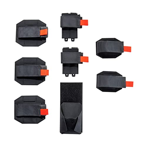 Tasmanian Tiger TT Modular Wpn Fixation Set VL Modulare Waffen-Halterung mit Molle und Klett-Befestigung für Taktische Taschen und Rucksäcke, Schwarz von Tasmanian Tiger