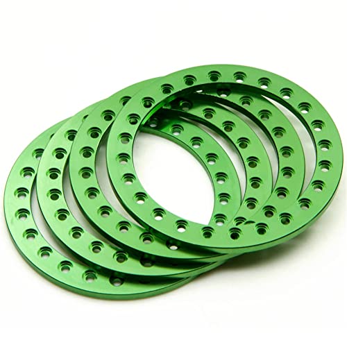 Tassety 4 Stück Metallrad außen Beadlock Ring für Felge 1/10 RC Crawler Axial SCX10 AXI03007 90046 TRX4, Grün Tassety 4 Stück Metallrad außen Beadlock Ring für Felge 1/10 RC Crawler Axial SCX10 AXI03007 90046 TRX4, Grün von Tassety
