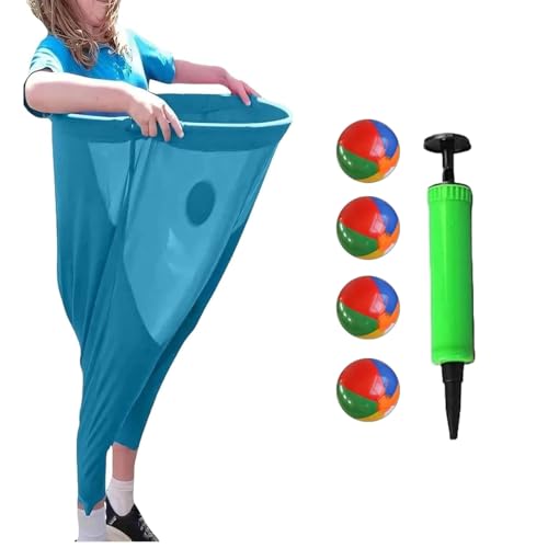 Granny Pants Hof-Spiel, Granny Pants Outdoor-Spiel mit Hüpfbällen, Riesen-Freizeit-Wurfspiele, perfekt für Hinterhof-Party, Familientreffen (Blau, 1 Stück-Solo Granny Groove-A) von Tatanallie