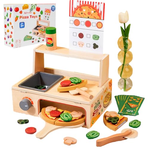 Tatqilo Pizza-Theke Spielset Top & Bake Spielzeug Set mit Pizzaschneider von Tatqilo
