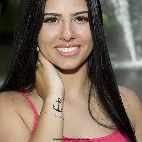 kleine Anker Tattoos - kleine temporäre Seemann Tattoos - small Anchor (25 x kleine Anker Tattoos) von Tattoodrucker