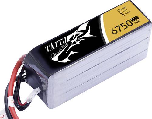 Tattu Modellbau-Akkupack (LiPo) 14.8V 6750 mAh Zellen-Zahl: 4 25 C Softcase XT90 von Tattu