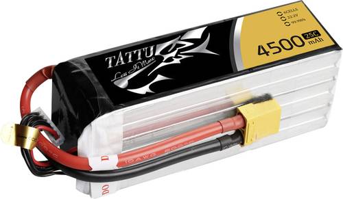 Tattu Modellbau-Akkupack (LiPo) 22.2V 4500 mAh Zellen-Zahl: 6 25 C Softcase XT90 von Tattu