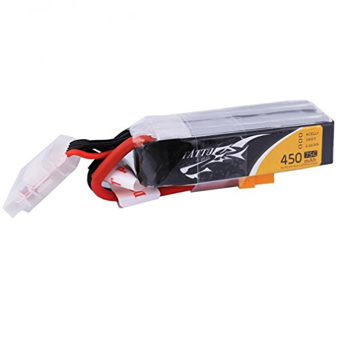 Tattu TA-75C-450-4S1P-L 450mAh 14.8V 75C 4S1P Lipo Pack Akku für Drohne UAV FPV Rennen RC Quadrocopter Tattu TA-75C-450-4S1P-L 450mAh 14.8V 75C 4S1P Lipo Pack Akku für Drohne UAV FPV Rennen RC Quadrocopter von TATTU