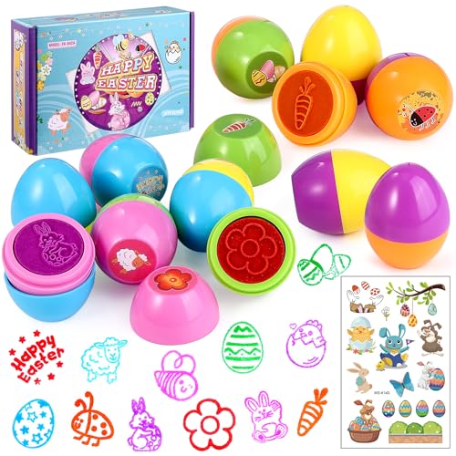 Tatxmalv 12 Stück Stempel Set, Oster Stempel Kinder, Osterstempel Spielzeug für Ostereier Jagd Spiel, Ostern Selbstfärbend für Partygeschenke Osternspielzeug Tatxmalv 12 Stück Stempel Set, Oster Stempel Kinder, Osterstempel Spielzeug für Ostereier Jagd Spiel, Ostern Selbstfärbend für Partygeschenke Osternspielzeug von Tatxmalv