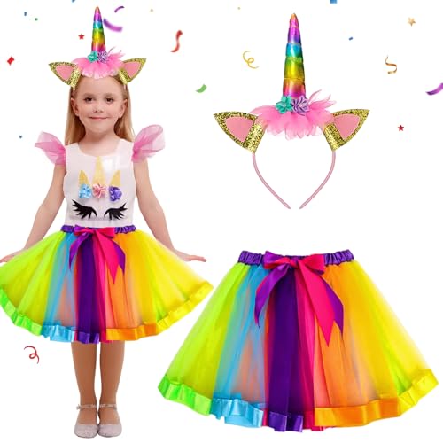 Karneval Regenbogen Einhorn Kostüm Prinzessin Set,2 Stück Karneval Einhorn Kostüm Kinder,Karneval Kostüm Kinder,Karneval Regenbogen Kostüm Kinder,Regenbogen Einhorn Kostüm Mädchen,für karneval (B) Karneval Regenbogen Einhorn Kostüm Prinzessin Set,2 Stück Karneval Einhorn Kostüm Kinder,Karneval Kostüm Kinder,Karneval Regenbogen Kostüm Kinder,Regenbogen Einhorn Kostüm Mädchen,für karneval (B) von Taufe