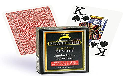 Modiano rote Pokerkarten Platinum Acetate von Modiano